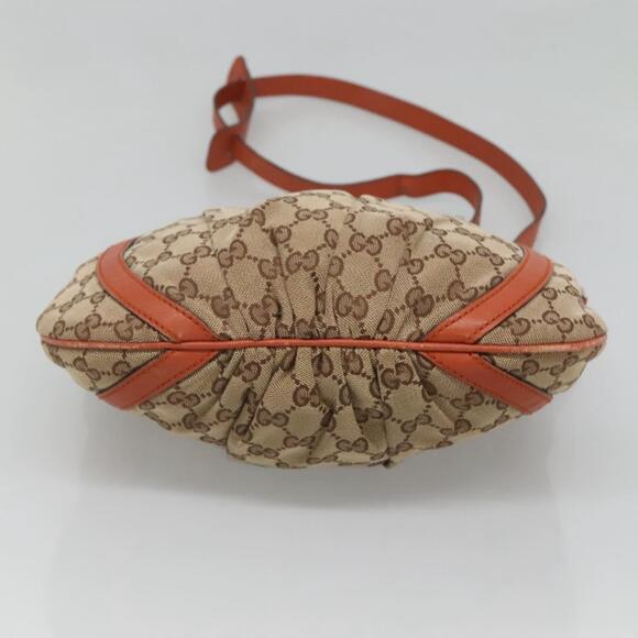 GUCCI GG Canvas Shoulder Bag Beige Gold - Picture 9 of 16